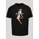 Kurzarmshirt F4NT4STIC "Herren Wonder Woman Jump with Heavy Oversize Tee" Gr. 4XL, schwarz (black) Herren Shirts T-Shirts