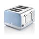 Swan 4 Slice Retro Toaster - Blue