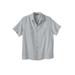 Men's Big & Tall Hemp short sleeve button down by KingSize in Light Grey (Size XL)