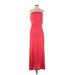 Velvet Casual Dress - Maxi: Red Dresses - Women's Size P