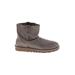 Ugg Ankle Boots: Gray Solid Shoes - Women's Size 7 - Round Toe