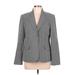 Covington Blazer Jacket: Below Hip Gray Print Jackets & Outerwear - Women's Size Large