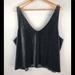 Madewell Tops | New Madewell 2x V-Neck Velvet Tank Top | Color: Gray | Size: 2x