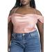 Plus Size Women's Off The Shoulder Cowl Neck Blouse by ELOQUII in Dusty Rose (Size 28)