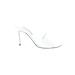 Charles David Sandals: Slide Stilleto Cocktail White Solid Shoes - Women's Size 6 1/2 - Open Toe