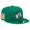 Men's New Era Kelly Green Boston Celtics Court Sport Leather Applique 59FIFTY Fitted Hat