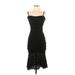 French Connection Casual Dress - Midi Sweetheart Sleeveless: Black Solid Dresses - Women's Size 0
