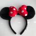 Disney Accessories | Disney Classic Red And White Polka Dot Minnie Mouse Ear Headband | Color: Black/Red | Size: Os