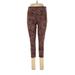Zella Active Pants - High Rise Skinny Leg Cropped: Brown Activewear - Women's Size Large
