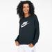 Nike Tops | Nike Womens Sportswear Essential Fleece Sweatshirt | Color: Black | Size: L