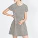 Zara Dresses | New Zara Trafaluc Jacquard Shift Dress Medium | Color: Black/Cream | Size: M