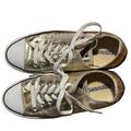 Converse Shoes | Converse Ct All Star Low Top Metallic Gold Canvas Shoes 153181f Sz M6 W8 | Color: Gold/White | Size: 8