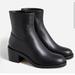 J. Crew Shoes | New! J. Crew Stacked-Heel Ankle Boots In Black Leather Bj869 Size 11 | Color: Black | Size: 11