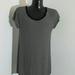 Anthropologie Tops | Cable & Gauge Top Tunic Short Sleeve T-Shirt Striped Women Size L | Color: Black/White | Size: L