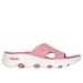 Skechers Women's GO WALK Massage Fit - Sweet Talk Sandals | Size 10.0 | Coral | Textile | Machine Washable | Hyper Burst