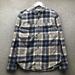 American Eagle Outfitters Shirts | American Eagle Flannel Button Up Shirt Mens Medium M Classic Fit Plaid Navy Gray | Color: Blue/Gray | Size: M