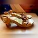American Eagle Outfitters Shoes | Boho Yellow Heels Size 8 | Color: Gold | Size: 8
