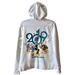 Disney Tops | New Disney Mickey Mouse & Friends Zip Up Hoodie Women’s Sz Medium In White | Color: White | Size: M