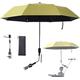 Baby Stroller Umbrella 360° UV Protection Pram Umbrella Waterproof Universal Baby Stroller Parasol with Adjustable Clamp and Flexible Arm for Bike Wheelchair Beach Chair,Yellow,95cm,Serene16