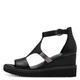 Tamaris Damen Keilsandalen, Frauen Sandalen,freizeitschuhe,offene schuhe,strandschuhe,keilsandaletten,keilabsatz,wedge-heel,hoch,BLACK,39 EU