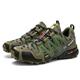 DTREEL Cycling Shoes for Men Indoor Outdoor Hiking Trekking Trail Shoes Lightweight Breathable Walking Boots,Green-46EU