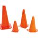 Loops 4 PACK 18" Orange Vinyl Sports Traning Cones - Football Pitch Safety Markers Set