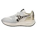 Diadora Womens Venus Circus Dirty Zebra Lace Up Sneakers Shoes Casual - White - Size 7 M
