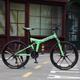 Mountainbike 26 Inch Mountain Bike Bicycles MTB 21 Speeds Folding Bike Carbon Steel Wheel Lightweight Frame Adult Mountain Men's Women's Bikes,26"/Green