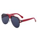 HPIRME Retro Rimless Sunglasses For Men Oval Punk Sun Glasses For Men Frameless Oversized Eyewear Shades,C8 Red Gray,one size