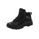Attaeyru Solid Color Lace-Up Combat Boots: Stylish and Functional for Men Black 6.5