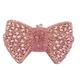 Asiasioc Bow Purse，Handmade Rhinestone Bow Clutch Evening Bag Party Shoulder Bag, Pink