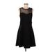 Kandy Kiss Casual Dress - A-Line: Black Solid Dresses - Women's Size 12