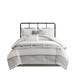 Gracie Mills Ellison 6-Piece Jacquard Stripe Oversized Cotton Comforter Set