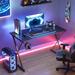 Gaming Desk 47 Inch PC Computer Desk, Carbon Fiber Home Office Desk Table Gamer Workstation, Game Table with Headphone Hook