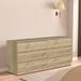 Minimalist Design Double Dresser with Six Drawers