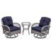 Accent Conversation Sets, Swivel Rocker Chairs Sets with Table, 3pc