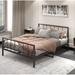 Modern Minimalist Style, Metal Platform Bed Frame with Headboard, Can be Paired with Various Styles of Bedrooms (Queen)