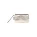 Coach Leather Wristlet: Pebbled Silver Solid Bags