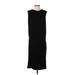 Halston Heritage Casual Dress - Midi: Black Solid Dresses - Women's Size Small