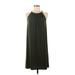 MICHAEL Michael Kors Casual Dress - Shift Halter Sleeveless: Green Print Dresses - Women's Size Medium