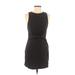 L Space Casual Dress - Mini Crew Neck Sleeveless: Black Print Dresses - Women's Size Medium