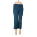 J.Crew Dress Pants - Mid/Reg Rise: Teal Bottoms - Women's Size 8 Petite