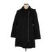 MICHAEL Michael Kors Coat: Knee Length Black Print Jackets & Outerwear - Women's Size X-Large