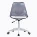 Wrought Studio™ home office adjustable 360° rotating chair, armless rotating computer chair Upholstered in Blue | Wayfair