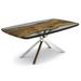 Arditi Collection Alcantara Dining Table Wood/Metal in Brown/Gray | 29.5 H x 96 W x 42 D in | Wayfair ARD-320-6-8