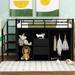 Mason & Marbles Caitlynn Youth Beds Storage Bed Wood & Metal/Metal in Black | 55 H x 56 W x 92.5 D in | Wayfair CB0B92E3781E45E8937029818A5E00E3