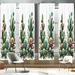 Ambesonne Cactus Curtains Set 2-Pack 4 Panels of-28"x84" Fern Green Salmon White Microfiber in Black | 63 H x 56 W in | Wayfair