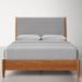 AllModern Williams Low Profile Standard Bed Wood & Upholstered in Brown/Gray | Full | Wayfair 0CBE48112ECE4617A3467AAF58AB7806