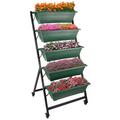 Arlmont & Co. Clymer 5-Tier Vertical Garden Planter- Raised Garden Bed Plastic in Green | 30 H x 53 W x 25.5 D in | Wayfair