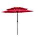 Arlmont & Co. Belva 108" Market Umbrella w/ Crank Lift Counter Weights Included Metal in Red | 96 H x 108 W x 108 D in | Wayfair